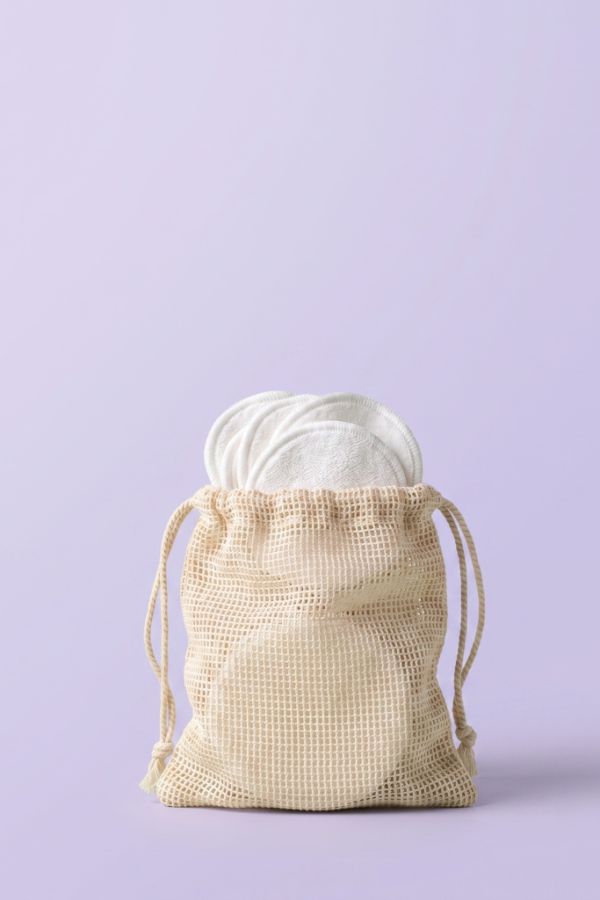 Discos desmaquillantes reutilizables · Pack de 15 + Bolsa de algodón